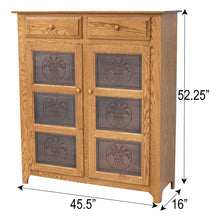 Load image into Gallery viewer, AMISH OAK PIE SAFE - MICHAELS CHERRY FINISH
