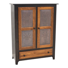 Load image into Gallery viewer, Amish-Made Pie Safe – Black &amp; Wood Finish
