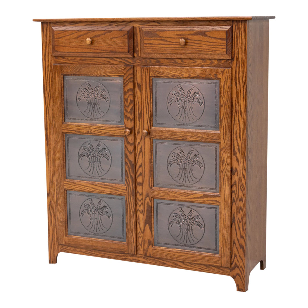 AMISH OAK PIE SAFE - MICHAELS CHERRY FINISH
