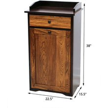 Load image into Gallery viewer, AMMISH MISSION DRY SINK WOOD TRASH BIN
