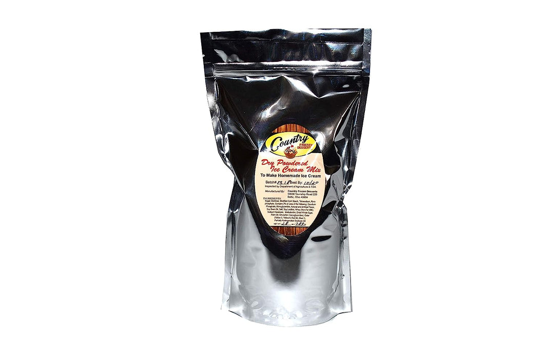 ONE PREPACKAGED PACKET OF DRY POWDERED ICE CREAM MIX  - MAKES 5 GALLONS